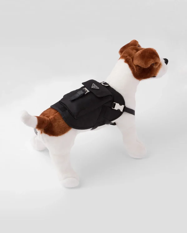 Pet Accessories*Prada Re-Nylon dog harness Black