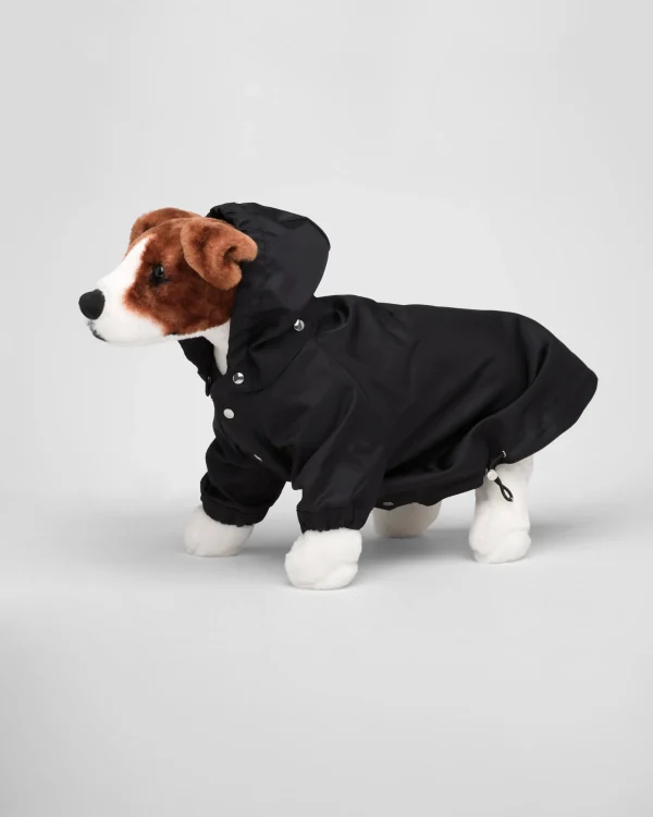 Pet Accessories*Prada Re-Nylon dog raincoat with hood Black