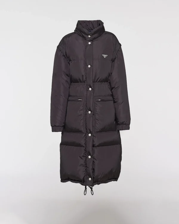 Outerwear*Prada Re-Nylon down coat Black/blue