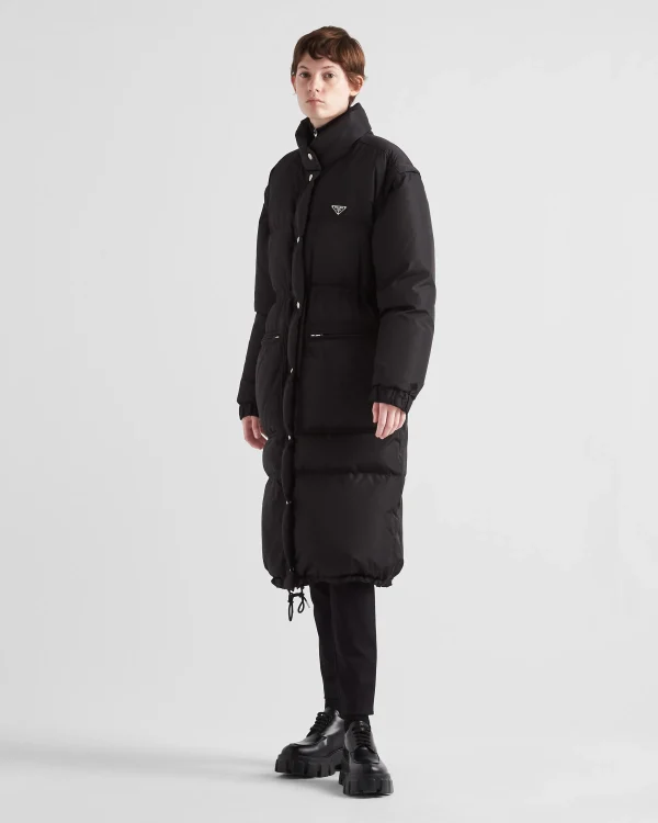 Outerwear*Prada Re-Nylon down coat Black/blue