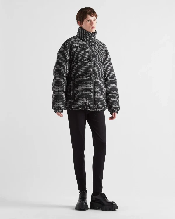 Outerwear*Prada Re-Nylon down jacket Black/white