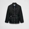 Outerwear*Prada Re-Nylon down jacket with belt Black