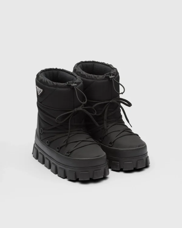 Boots*Prada Re-Nylon gabardine après ski booties Black