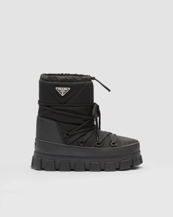 Boots*Prada Re-Nylon gabardine après ski booties Black