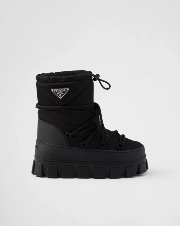 Ankle Boots And Boots*Prada Re-Nylon gabardine après-ski boots Black