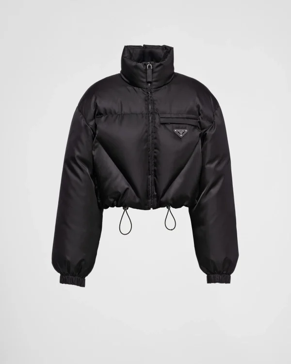 Outerwear*Prada Re-Nylon Gabardine down jacket Black