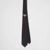 Ties And Bow Ties*Prada Re-Nylon gabardine tie Black