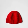 Hats And Gloves*Prada Re-Nylon knit cap Red