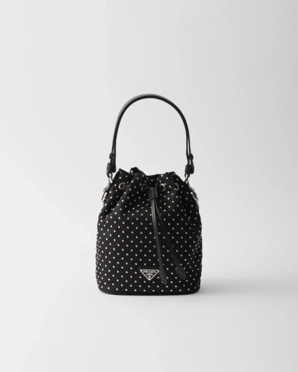 Mini Bags | Mini Bags*Prada Re-Nylon mini-bag with studs Black