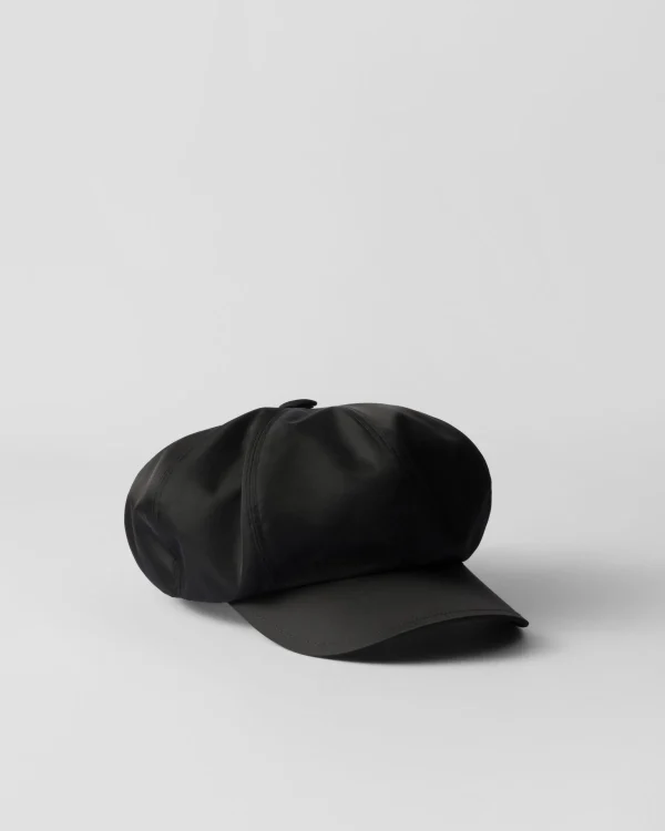 Hats And Gloves*Prada Re-Nylon newsboy cap Black