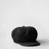 Hats And Gloves*Prada Re-Nylon newsboy cap Black