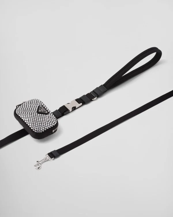 Pet Accessories*Prada Re-Nylon pet leash Crystal