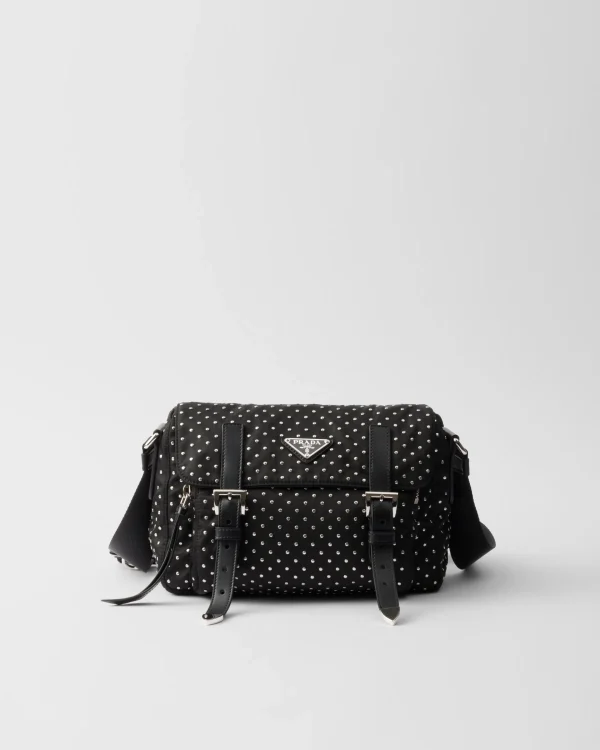 Mini Bags | Mini Bags*Prada Re-Nylon shoulder bag with studs Black