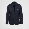 Jackets And Coats*Prada Re-Nylon single-breasted jacket Blue