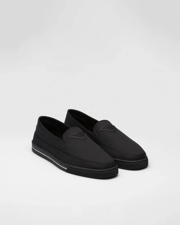 Loafers*Prada Re-Nylon slip-on sneakers Black