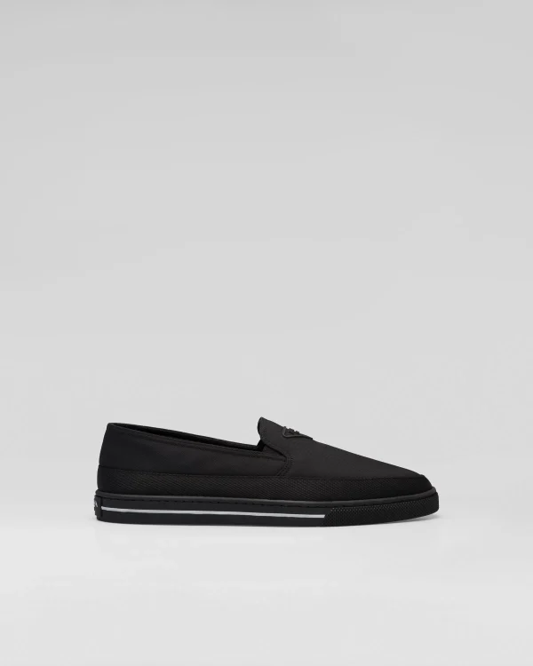 Loafers*Prada Re-Nylon slip-on sneakers Black