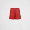 Swimwear*Prada Re-Nylon swim trunks Red