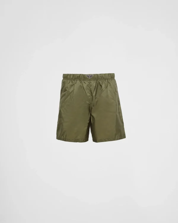 Swimwear*Prada Re-Nylon swim trunks Militarygreen