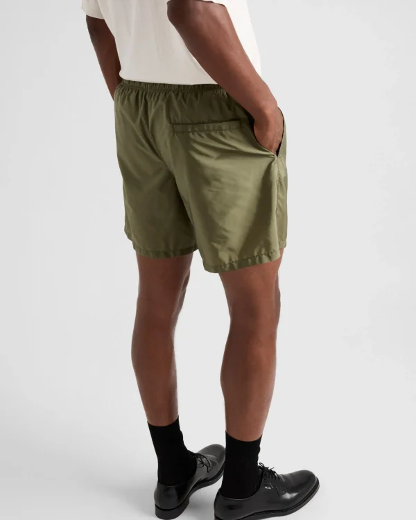 Swimwear*Prada Re-Nylon swim trunks Militarygreen