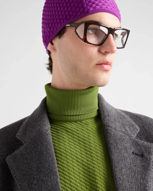 Knitwear*Prada Re-Nylon turtleneck sweater Ivygreen