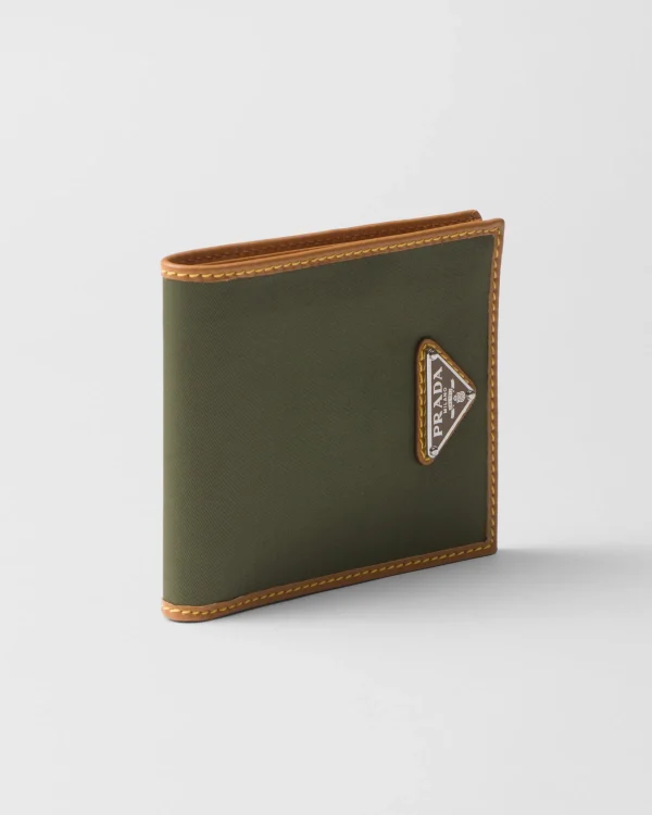 Small Wallets*Prada Re-Nylon wallet Military/caramel