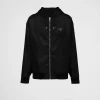 Jogging Suits And Sweatshirts*Prada Reversible cotton fleece and Re-Nylon hoodie Black/black