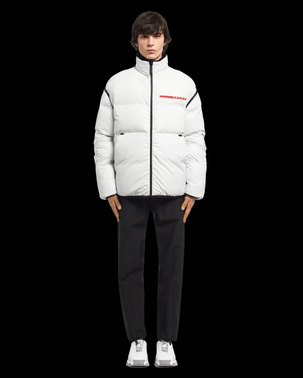 Men's Collection*Prada Reversible cropped Light Re-Nylon down jacket Chalkwhite