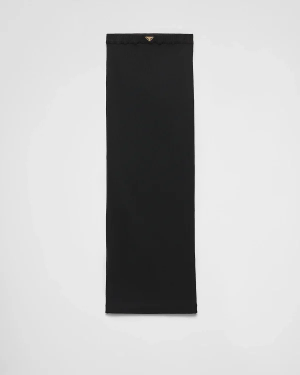 Skirts*Prada Ribbed jersey skirt Black