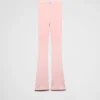 Trousers And Shorts*Prada Ribbed jersey trousers Alabasterpink