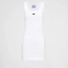 Dresses*Prada Ribbed knit jersey dress White