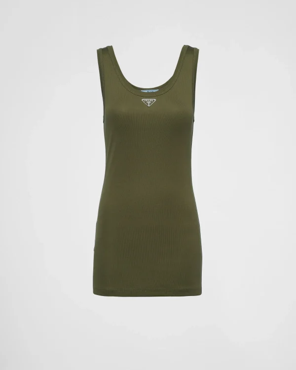 T-shirts And Sweatshirts*Prada Ribbed knit top Camouflagegreen