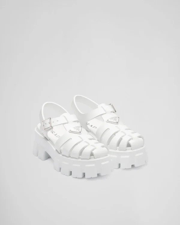 Sandals*Prada Rubber Monolith sandals White