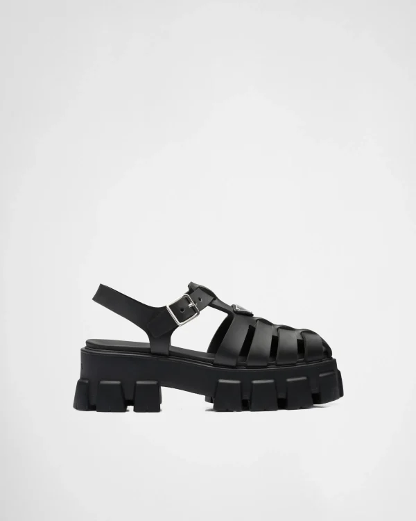 Sandals*Prada Rubber Monolith sandals Black