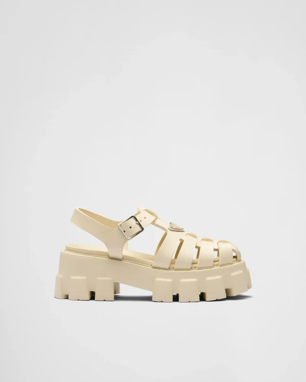 Sandals*Prada Rubber Monolith sandals Quartz