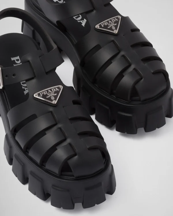 Sandals*Prada Rubber Monolith sandals Black