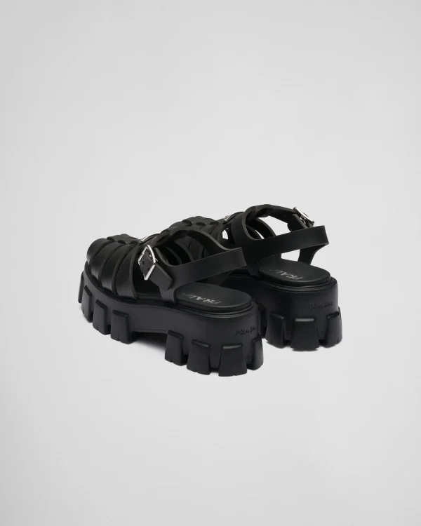 Sandals*Prada Rubber Monolith sandals Black