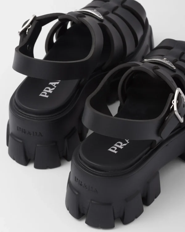 Sandals*Prada Rubber Monolith sandals Black