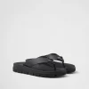 Sandals*Prada Rubber thong sandals Black