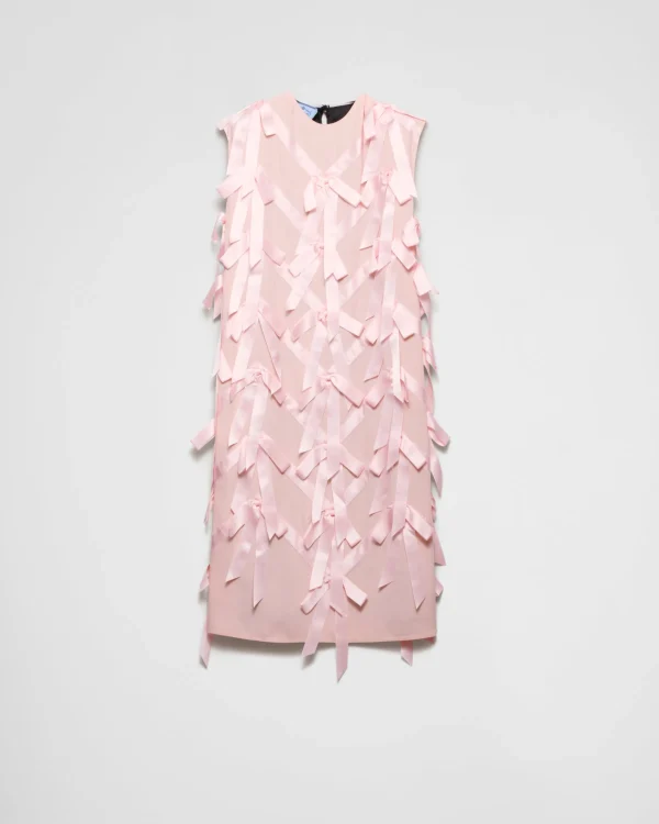 Dresses*Prada Sablé dress with bows Quartz