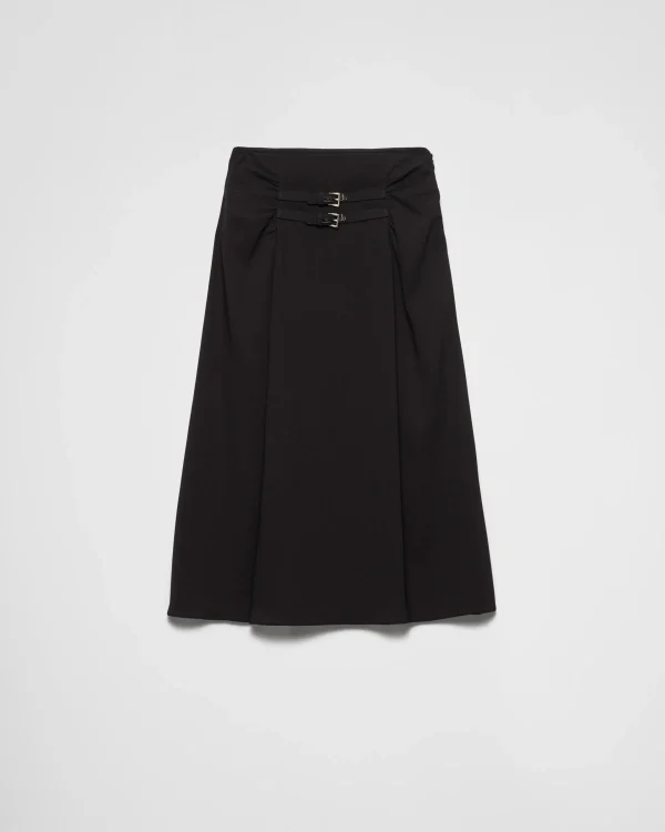 Skirts*Prada Sablé midi-skirt Black