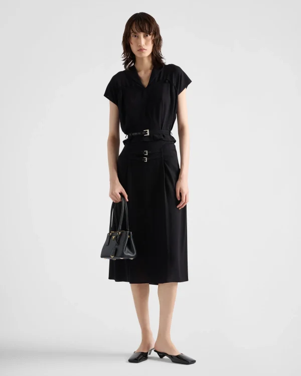 Skirts*Prada Sablé midi-skirt Black