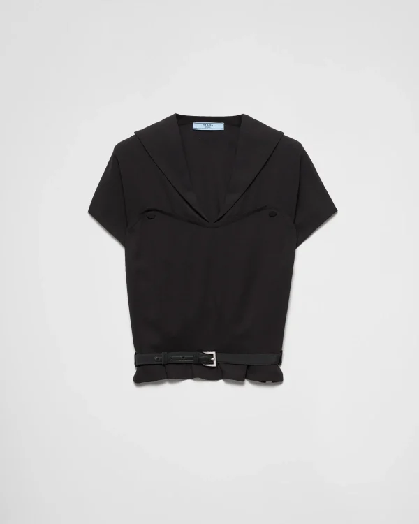 Shirts And Tops*Prada Sablé top Black