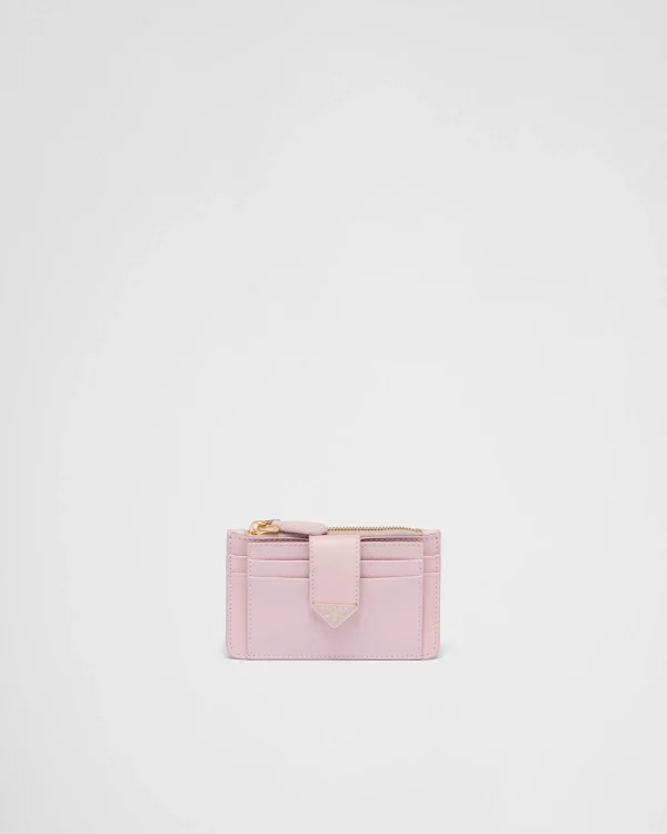 Card Holders*Prada Saffiano and smooth leather card holder Alabasterpink