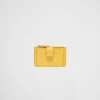 Card Holders*Prada Saffiano and smooth leather card holder Sunnyyellow