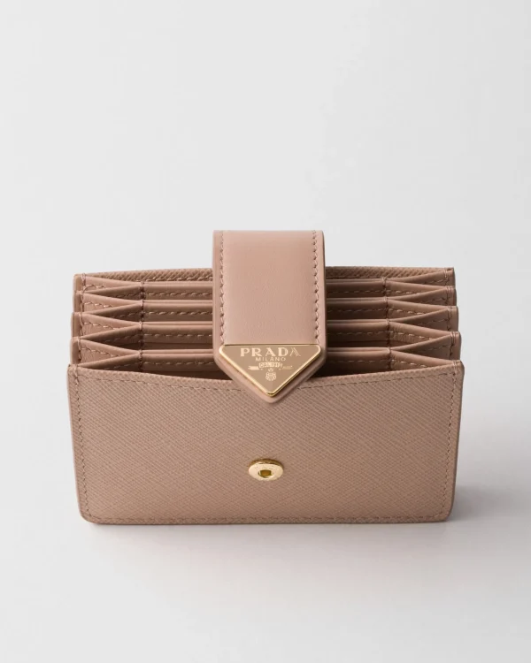 Card Holders*Prada Saffiano and smooth leather card holder Powderpink