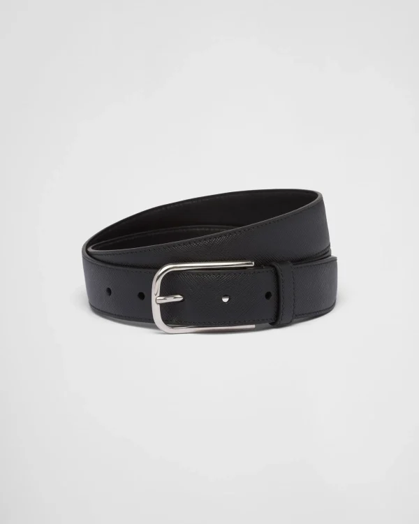 Belts*Prada Saffiano belt Black