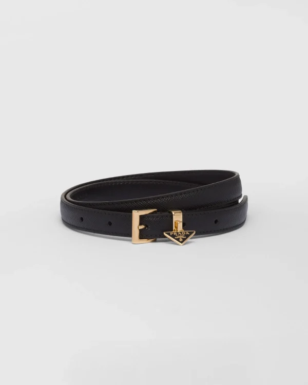 Belts*Prada Saffiano belt Black