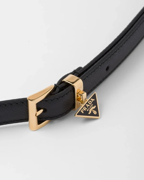 Belts*Prada Saffiano belt Black