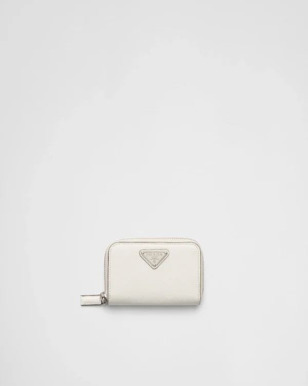 Small Wallets*Prada Saffiano coin purse White