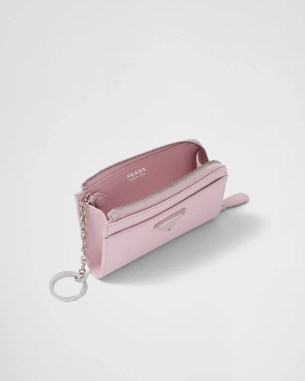 High-tech Accessories | Bag Charms And Keychains*Prada Saffiano keychain Alabaster